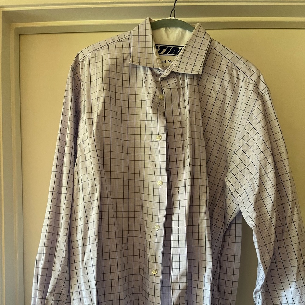 Lands end pinpoint no iron dress shirt, light purple 16.5